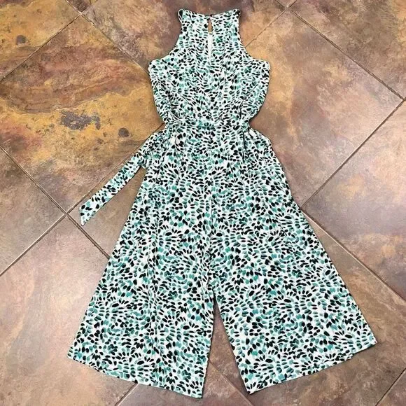 Vince Camuto Sleeveless High Neck Tie Waist Capri Jumpsuit 4 - Picture 16 of 16